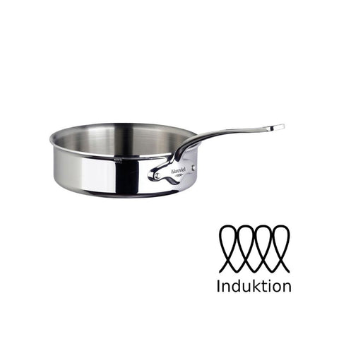 Mauviel Cook Style sauterpande blank stål 3,1 liter 24 cm