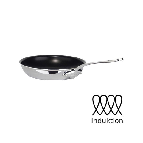 Mauviel Cook Style stegepande blank stål - 30 cm med non-stick belægning